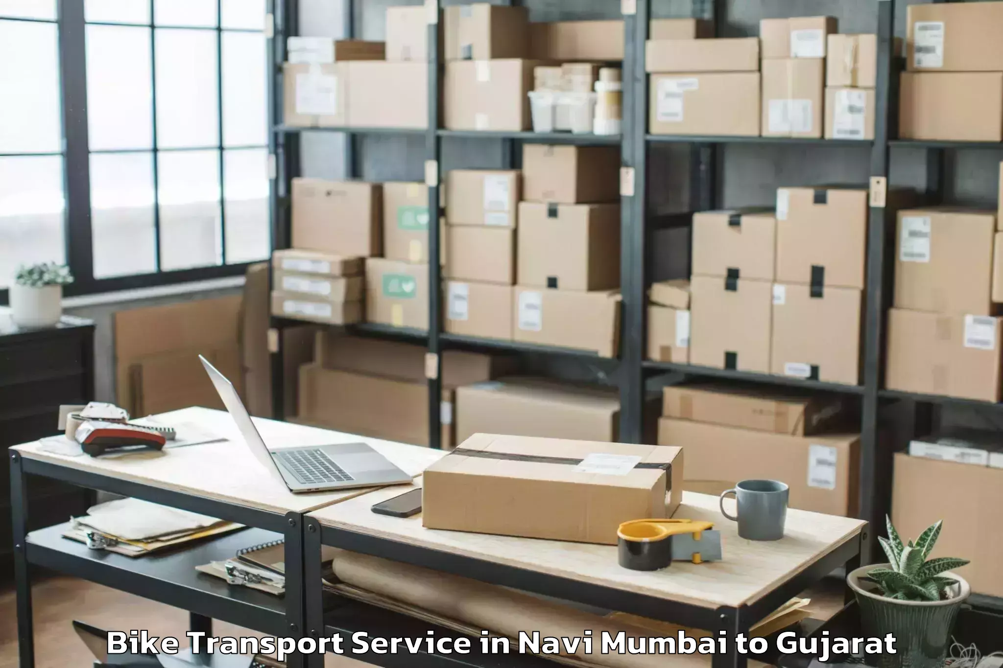 Affordable Navi Mumbai to Karamsad Bike Transport